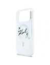 Etui Karl Lagerfeld Liquid Glitter Karl Script Logo MagSafe do Apple iPhone 17 Pro Max przezroczysty
