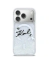 Etui Karl Lagerfeld Liquid Glitter Karl Script Logo MagSafe do Apple iPhone 17 Pro przezroczysty