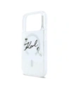 Etui Karl Lagerfeld Liquid Glitter Karl Script Logo MagSafe do Apple iPhone 17 Pro przezroczysty