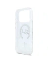 Etui Karl Lagerfeld Liquid Glitter Karl Script Logo MagSafe do Apple iPhone 17 Pro przezroczysty