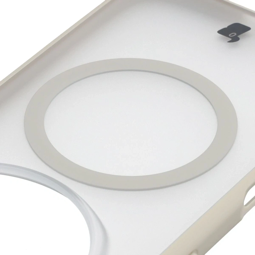 Etui z pierścieniem magnetycznym Bizon Case MatteO do Honor Magic8 Pro przydymione-beżowe