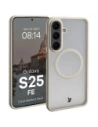 Etui z pierścieniem magnetycznym + szkło hartowane Bizon MatteO Pack do Samsung Galaxy S25 FE przydymione-beżowe