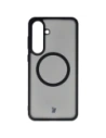 Etui z pierścieniem magnetycznym + szkło hartowane Bizon MatteO Pack do Samsung Galaxy S25 FE przydymione-czarne