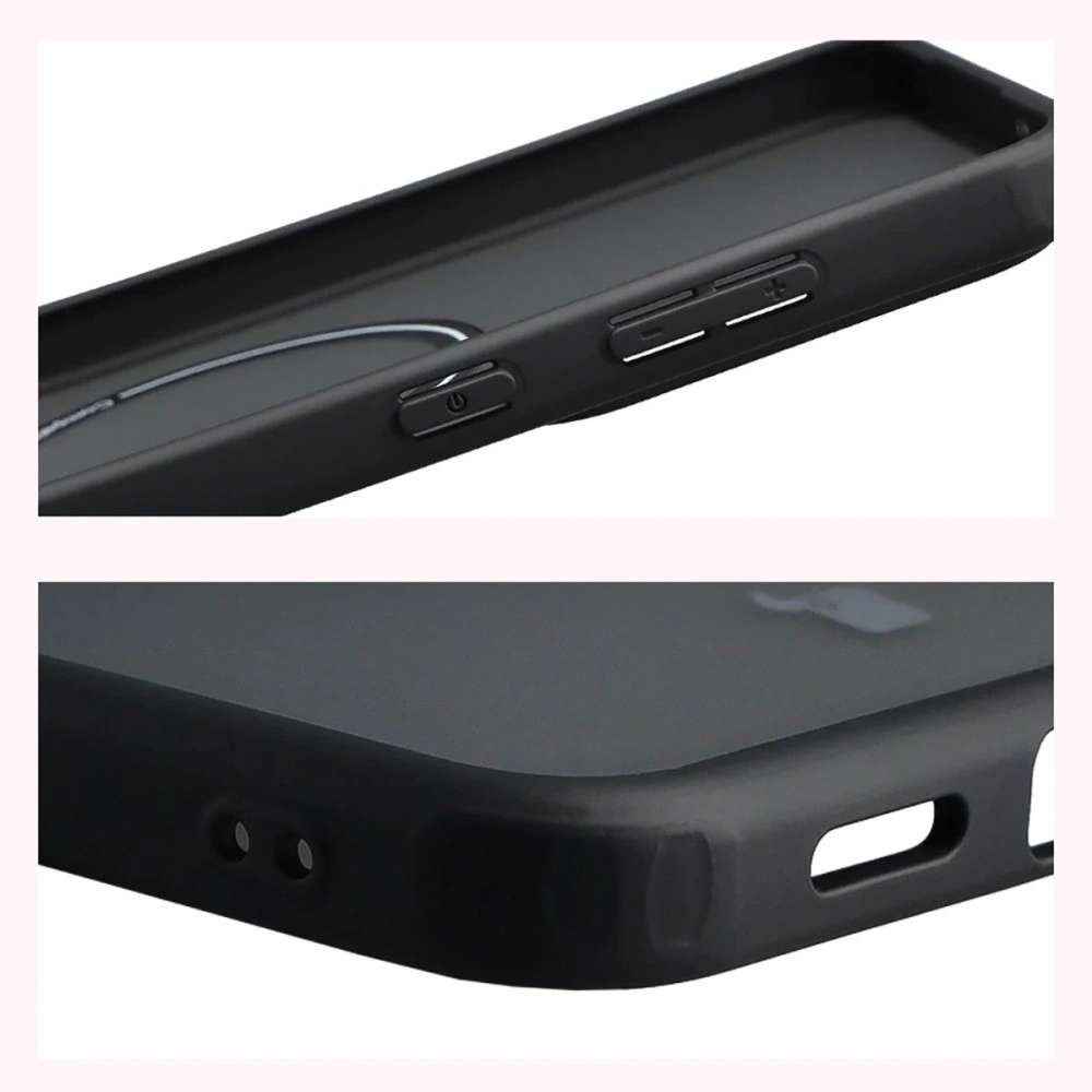 Etui z pierścieniem magnetycznym + szkło hartowane Bizon MatteO Pack do Samsung Galaxy S25 FE przydymione-czarne