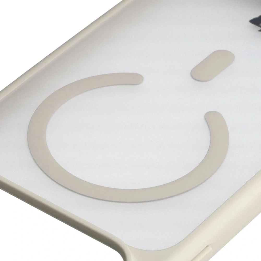 Etui z pierścieniem magnetycznym + szkło hartowane Bizon MatteO Pack do Apple iPhone 17 Pro Max przydymione-beżowe