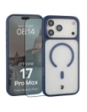 Etui z pierścieniem magnetycznym + szkło hartowane Bizon MatteO Pack do Apple iPhone 17 Pro Max przydymione-granatowe
