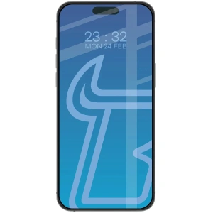 Etui z pierścieniem magnetycznym + szkło hartowane Bizon MatteO Pack do Apple iPhone 17 Pro Max przydymione-pomarańczowe