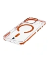 Etui z pierścieniem magnetycznym Bizon Case Marco do Apple iPhone 17 Pro przezroczyste z pomarańczową ramką