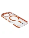 Etui z pierścieniem magnetycznym Bizon Case Marco do Apple iPhone 17 Pro przezroczyste z pomarańczową ramką
