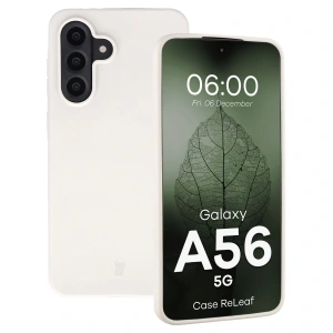 Etui z recyklingu Bizon Case ReLeaf do Samsung Galaxy A56 5G białe