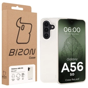 Etui z recyklingu Bizon Case ReLeaf do Samsung Galaxy A56 5G białe