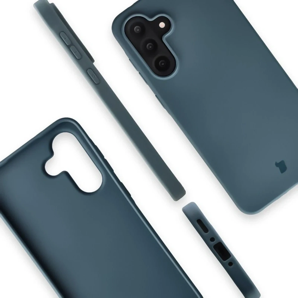 Etui z recyklingu Bizon Case ReLeaf do Samsung Galaxy A56 5G ciemnoniebieskie