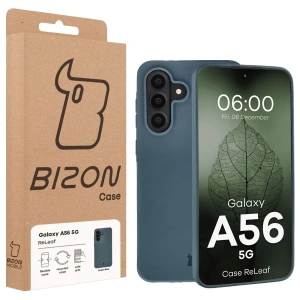 Etui z recyklingu Bizon Case ReLeaf do Samsung Galaxy A56 5G ciemnoniebieskie