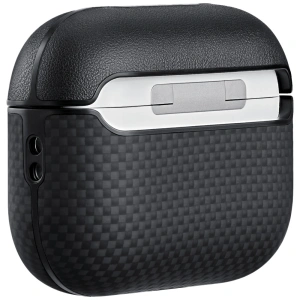 Etui PITAKA Aramid Fiber do Apple AirPods Pro 3 czarno-szary