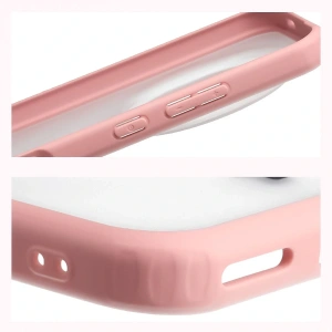 Etui Bizon Case Angelo do Honor Magic8 Pro półprzezroczyste z jasnoróżową ramką