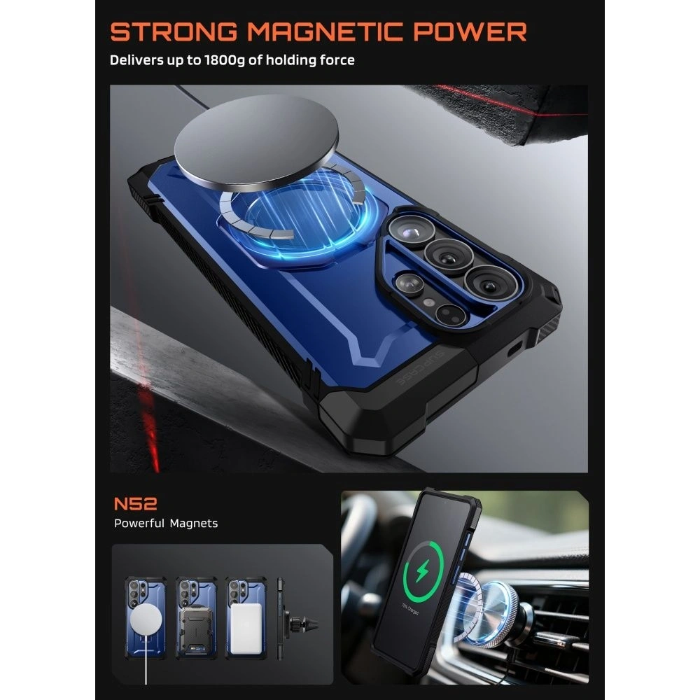 Etui Supcase Unicorn Beetle Grip Mag MagSafe do Samsung Galaxy S26 Ultra Cobalt