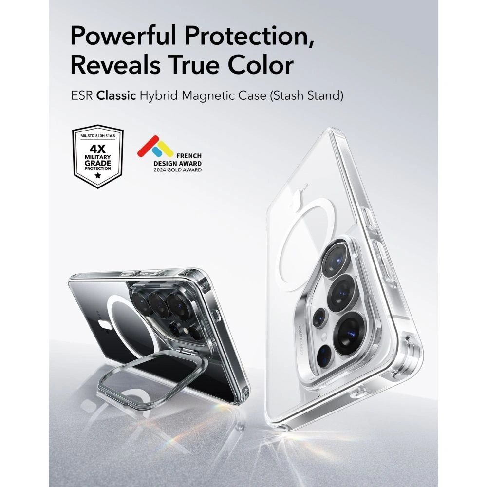 Etui ESR Classic Hybrid Kickstand MagSafe do Samsung Galaxy S26 Ultra Clear