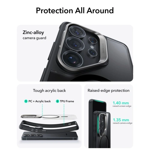 Etui ESR Classic Hybrid Kickstand MagSafe do Samsung Galaxy S26 Ultra Clear/black