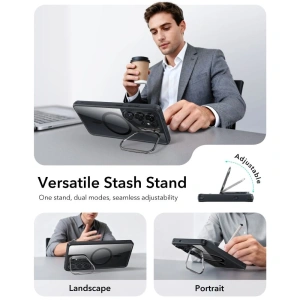 Etui ESR Classic Hybrid Kickstand MagSafe do Samsung Galaxy S26 Ultra Clear/black