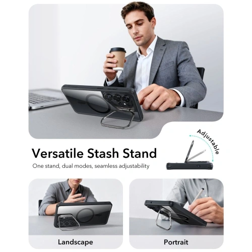 Etui ESR Classic Hybrid Kickstand MagSafe do Samsung Galaxy S26 Ultra Clear/black