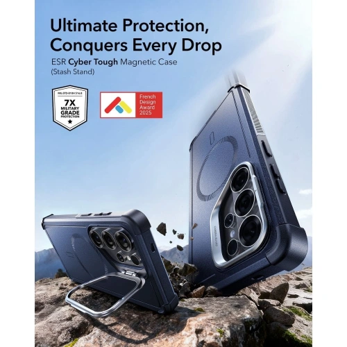 Etui ESR Cyber Tough Kickstand MagSafe do Samsung Galaxy S26 Ultra Black