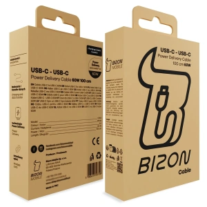 Kabel z oplotem Bizon Cable C354 USB-C / USB-C 60W 1m