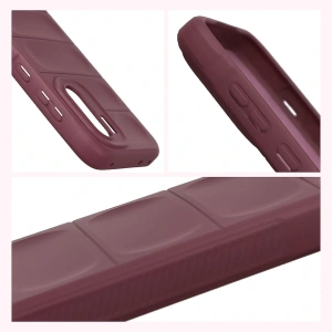 Pancerne etui Bizon Case Tur do OnePlus 15R burgundowe