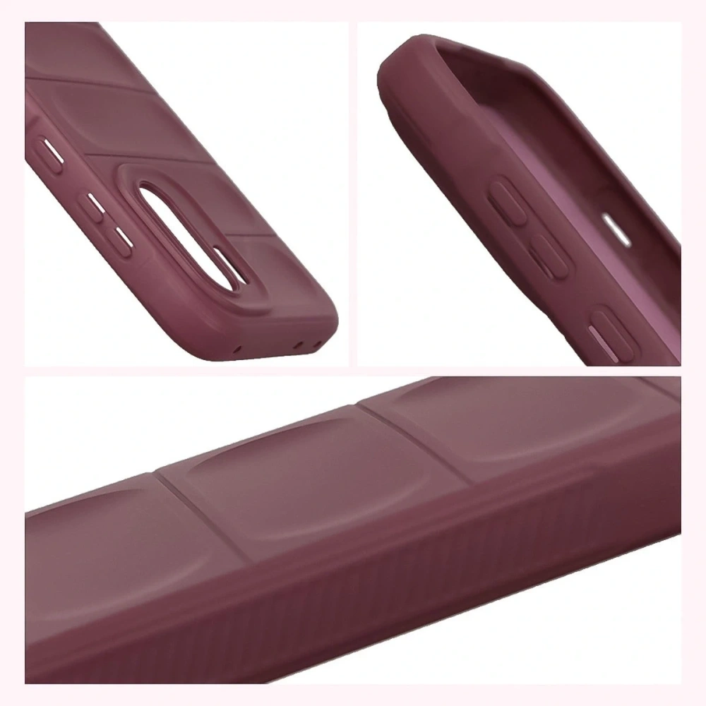 Pancerne etui Bizon Case Tur do OnePlus 15R burgundowe