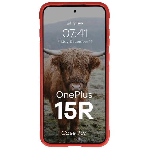 Pancerne etui Bizon Case Tur do OnePlus 15R czerwone
