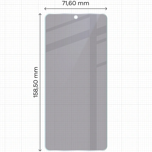 Prywatyzujące szkło hybrydowe Bizon Glass Mule Shadow do Xiaomi Poco M7 Pro 5G matowe