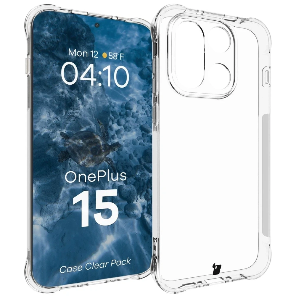 Elastyczne etui + 2x folia na ekran Bizon Case Clear Pack do OnePlus 15