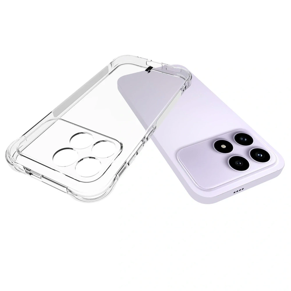 Elastyczne etui + 2x folia na ekran Bizon Case Clear Pack do Xiaomi POCO F8 Pro