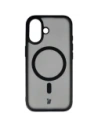 Etui z pierścieniem magnetycznym + szkło hartowane Bizon MatteO Pack do Apple iPhone 17 przydymione-czarne