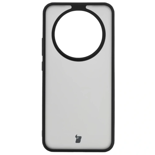 Etui Bizon Case Angelo do Honor Magic8 Lite przydymione z czarną ramką