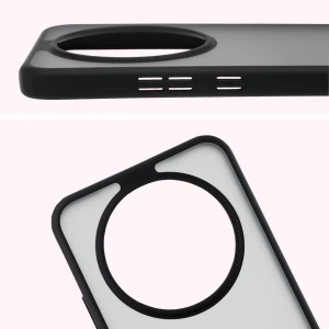 Etui Bizon Case Angelo do Honor Magic8 Lite przydymione z czarną ramką