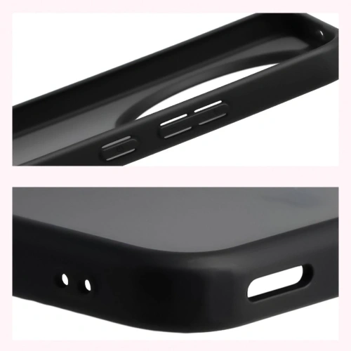 Etui Bizon Case Angelo do Honor Magic8 Lite przydymione z czarną ramką