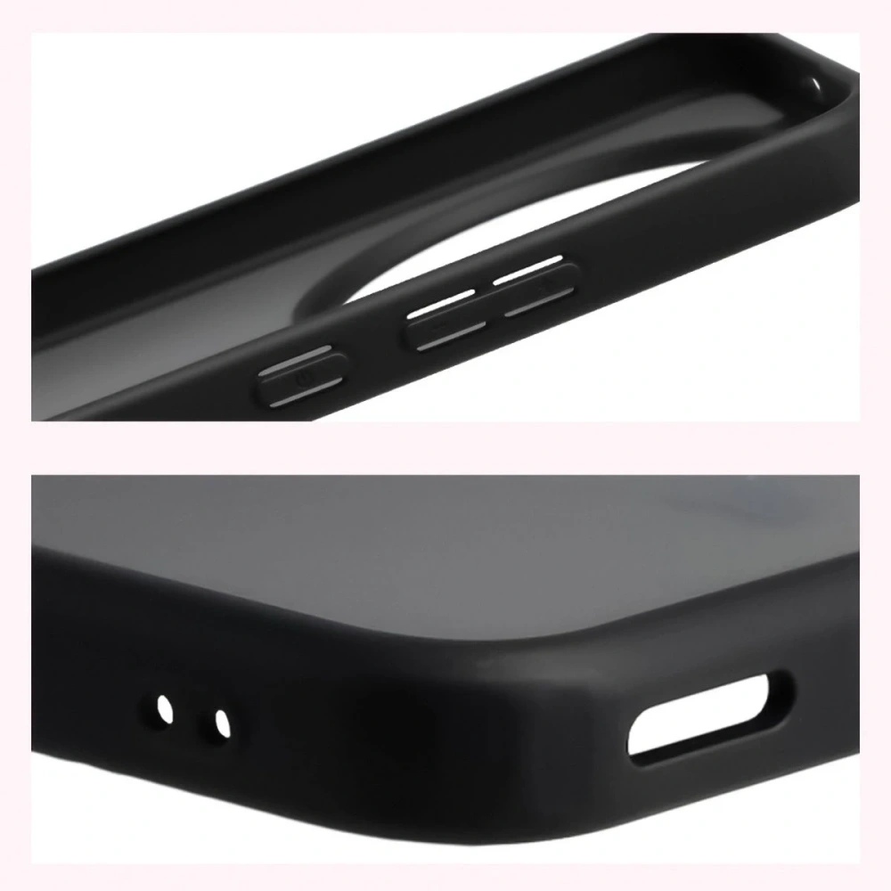 Etui Bizon Case Angelo do Honor Magic8 Lite przydymione z czarną ramką