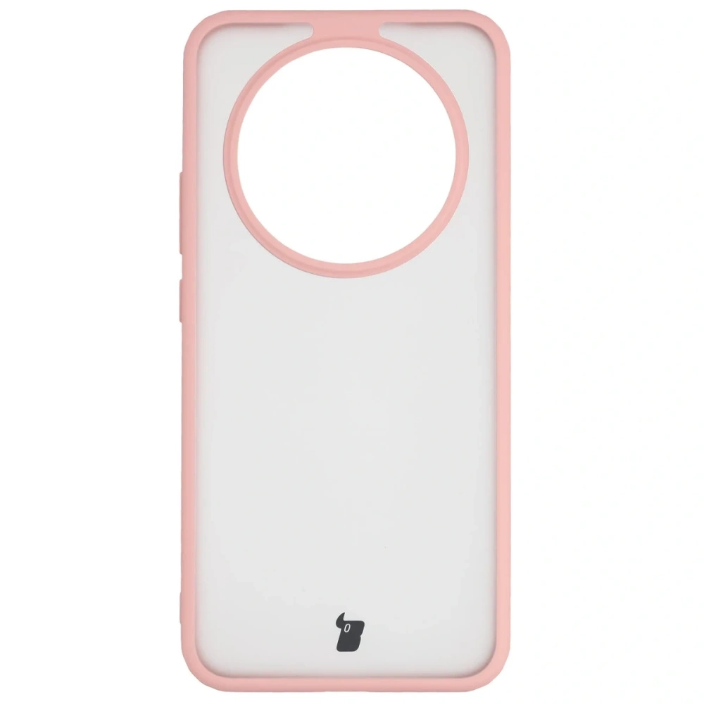 Etui Bizon Case Angelo do Honor Magic8 Lite półprzezroczyste z jasnoróżową ramką