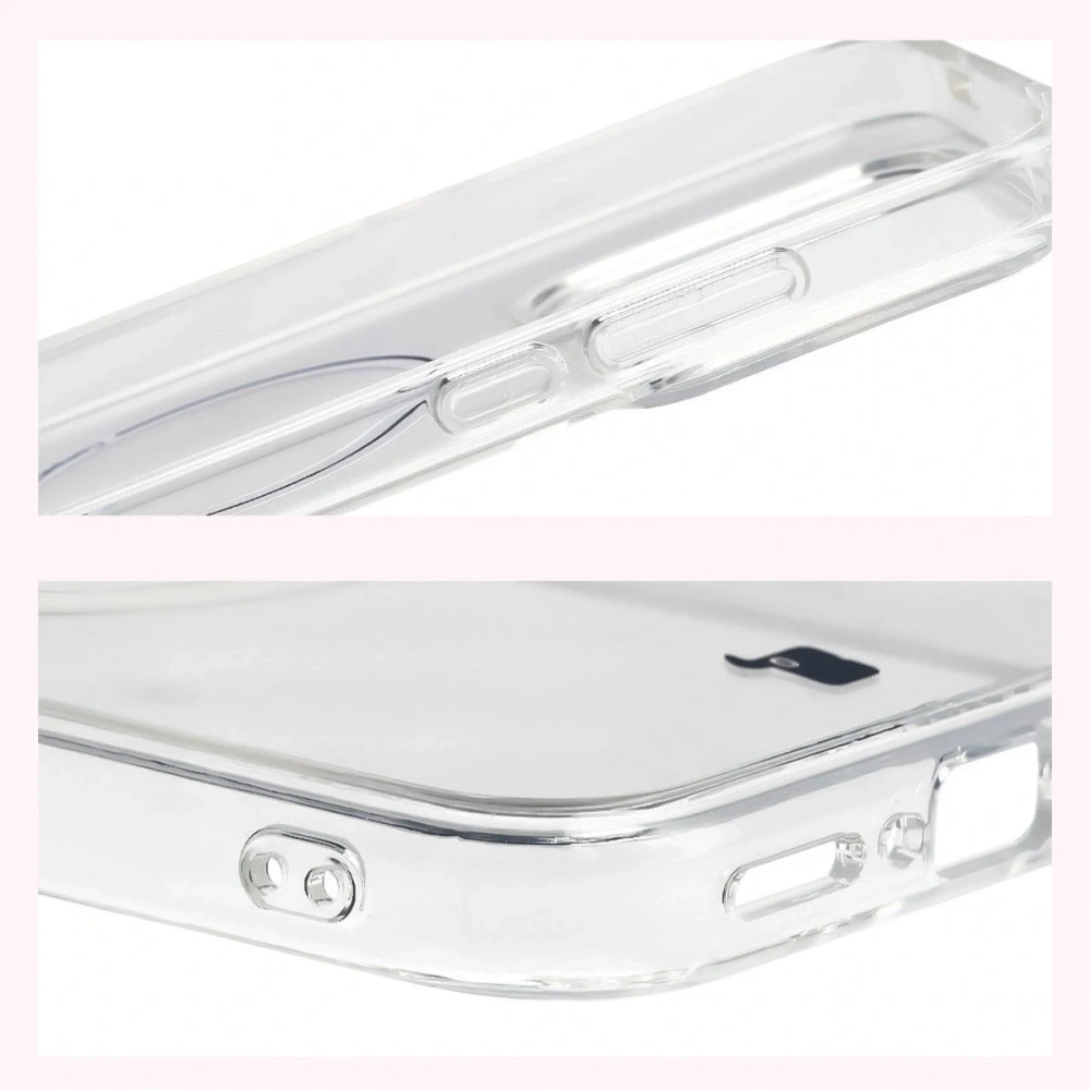 Etui z pierścieniem magnetycznym Bizon Case CrystalO do Realme GT 8 Pro przezroczyste