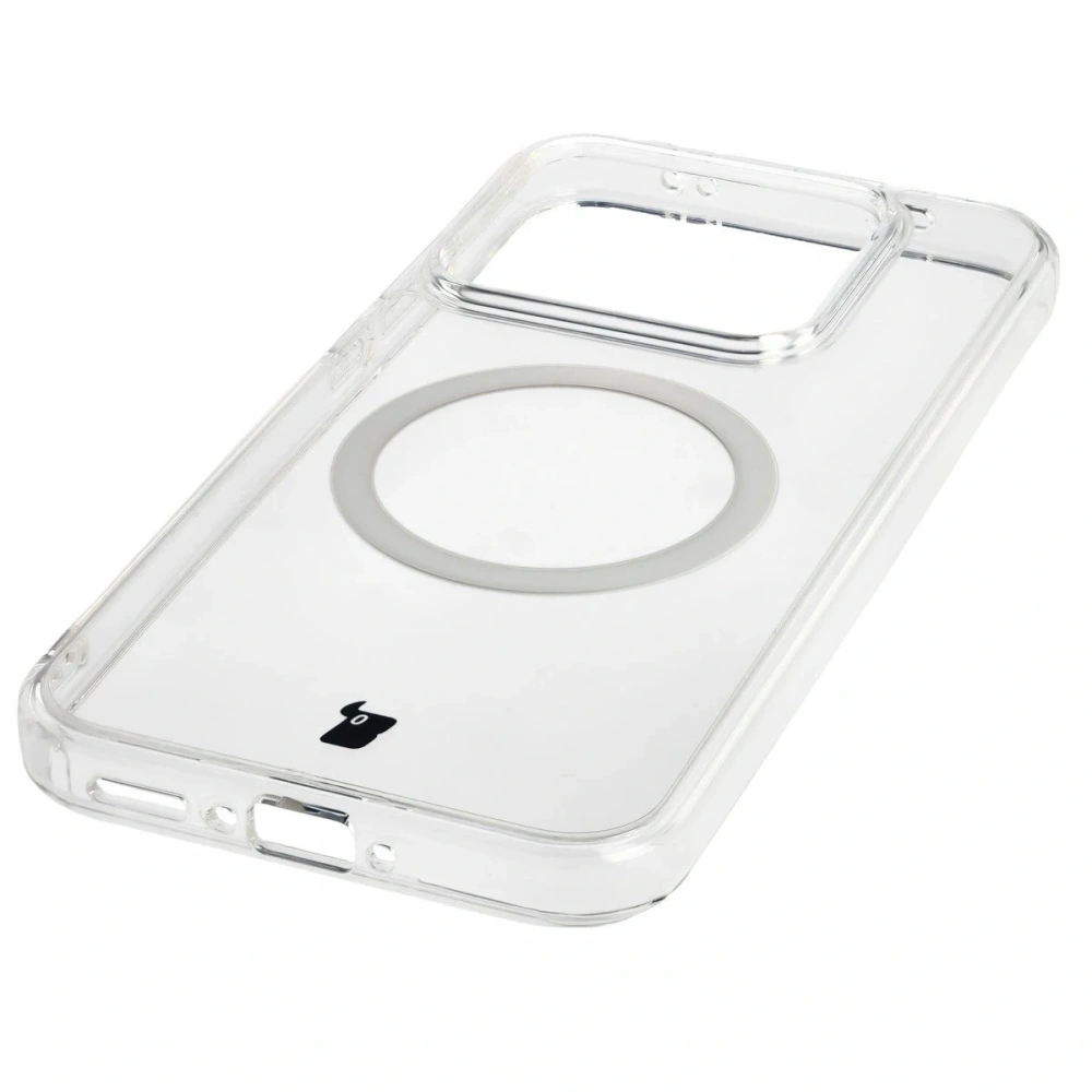 Etui z pierścieniem magnetycznym Bizon Case CrystalO do Realme GT 8 Pro przezroczyste