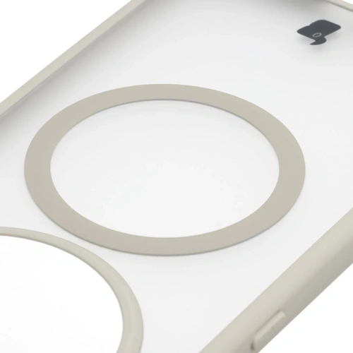 Etui z pierścieniem magnetycznym Bizon Case MatteO do Honor Magic8 Lite przydymione-beżowe