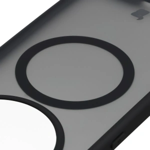 Etui z pierścieniem magnetycznym Bizon Case MatteO do Honor Magic8 Lite przydymione-czarne