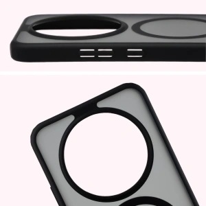 Etui z pierścieniem magnetycznym Bizon Case MatteO do Honor Magic8 Lite przydymione-czarne