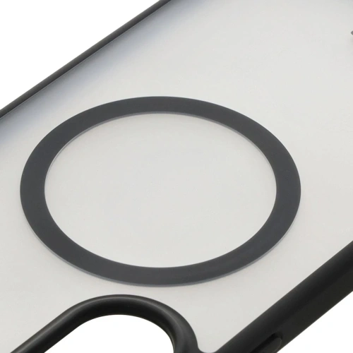 Etui z pierścieniem magnetycznym + szkło hartowane Bizon MatteO Pack do Samsung Galaxy A56 5G przydymione-czarne