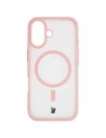 Etui z pierścieniem magnetycznym + szkło hartowane Bizon MatteO Pack do Apple iPhone 17 przydymione-jasnoróżowe