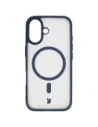 Etui z pierścieniem magnetycznym + szkło hartowane Bizon MatteO Pack do Apple iPhone 17 przydymione-granatowe