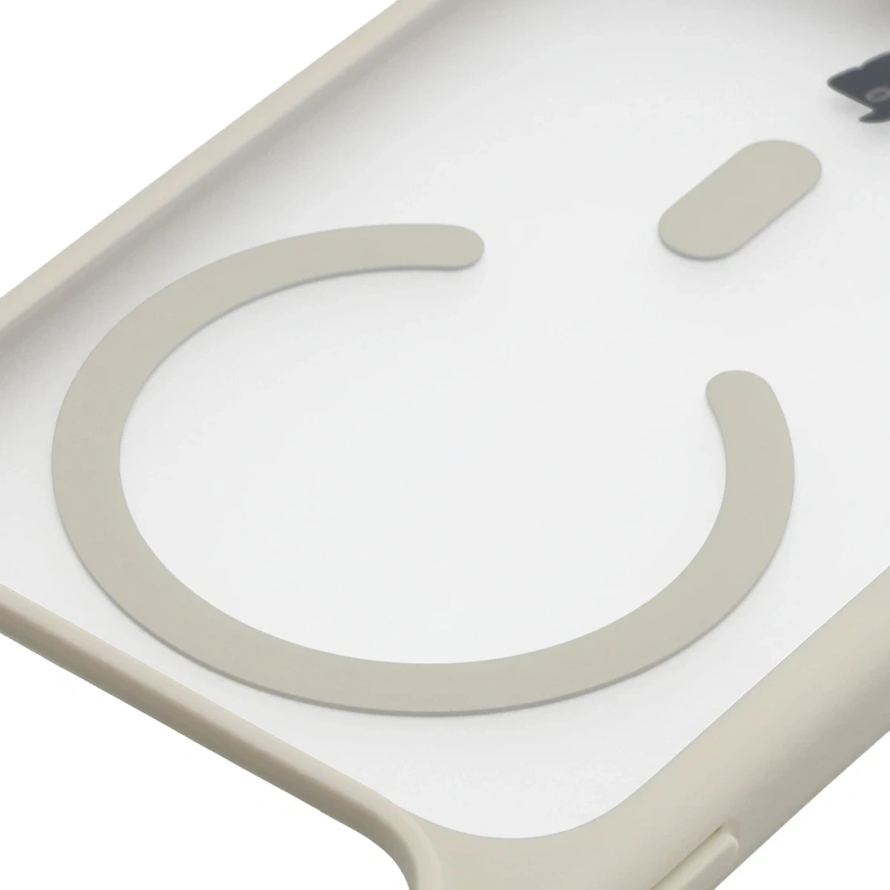 Etui z pierścieniem magnetycznym + szkło hartowane Bizon MatteO Pack do Apple iPhone 17 Pro przydymione-beżowe