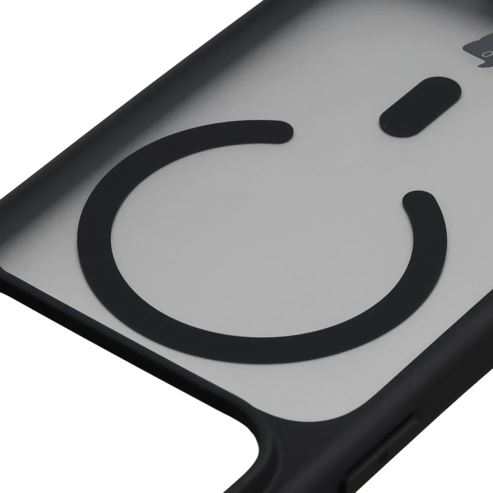 Etui z pierścieniem magnetycznym + szkło hartowane Bizon MatteO Pack do Apple iPhone 17 Pro przydymione-czarne