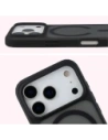 Etui z pierścieniem magnetycznym + szkło hartowane Bizon MatteO Pack do Apple iPhone 17 Pro przydymione-czarne