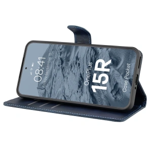 Etui z klapką Bizon Case Pocket do OnePlus 15R granatowe